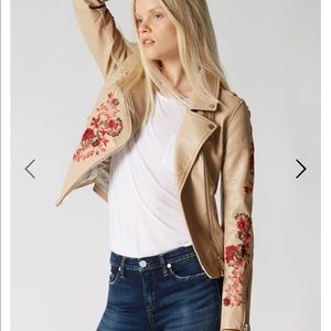 blanknyc red fury denim jacket